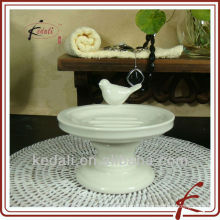 Hot sale ceramic soap holder with bird